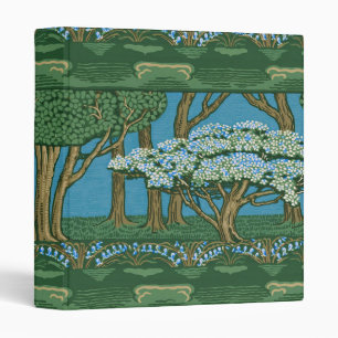 Walter Crane Vintage May Tree Forest Wallpaper 3 Ring Binder