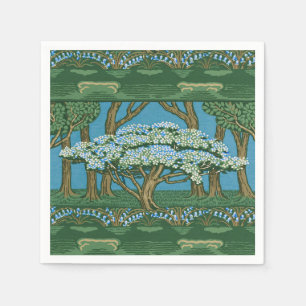 Walter Crane Vintage May Tree Forest Wallpaper Napkins