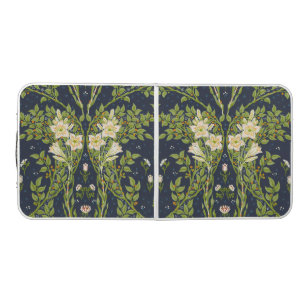 Walter Crane Vintage Navy White Lily Pattern Beer Pong Table