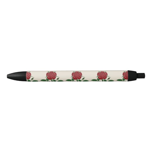Walter Crane Vintage Saxon Red Rose Pattern Pen (Front)