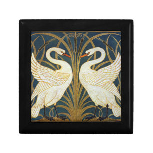 Walter Crane Vintage Swan and Iris Art Nouveau Gift Box