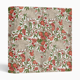 Walter Crane White Cockatoo Red Pomegranate Art 3 Ring Binder