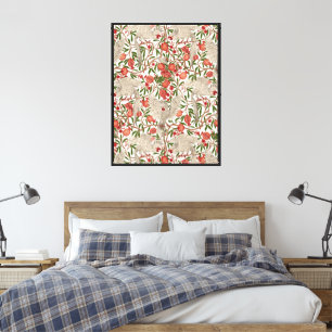 Walter Crane White Cockatoo Red Pomegranate Art Canvas Print