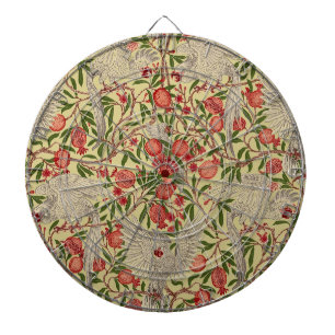 Walter Crane White Cockatoo Red Pomegranate Art Dart Board
