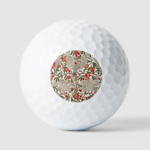 Walter Crane White Cockatoo Red Pomegranate Art Golf Balls