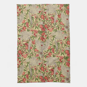Walter Crane White Cockatoo Red Pomegranate Art Kitchen Towel