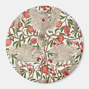Walter Crane White Cockatoo Red Pomegranate Art Magnet
