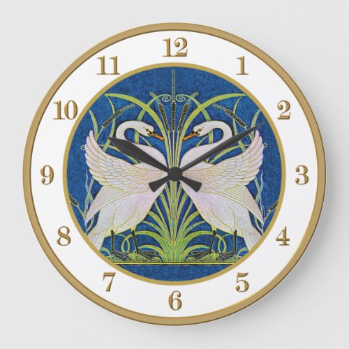 Walter Cranes Art Nouveau Twin Swans Clock