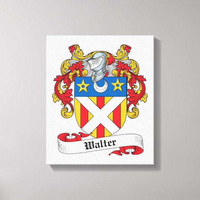 Walter Family Crest Canvas Print (Front)