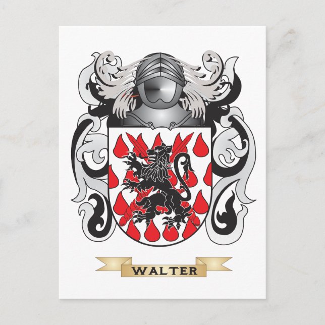 Walter Family Crest (Coat of Arms) Postcard (Front)