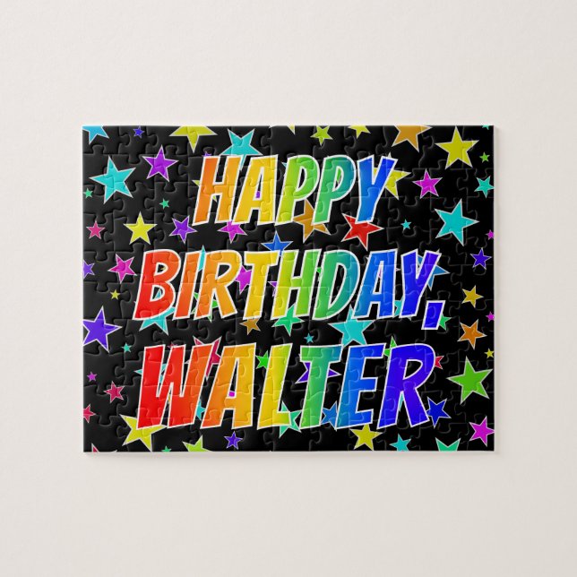 "WALTER" First Name, Fun "HAPPY BIRTHDAY" Jigsaw Puzzle (Horizontal)