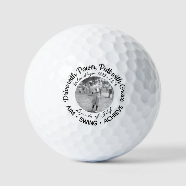 Walter Hagen Inspirational Motivational Golf Balls (Front)