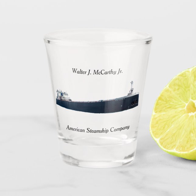Walter J. McCarthy Jr. shot glass (Front)