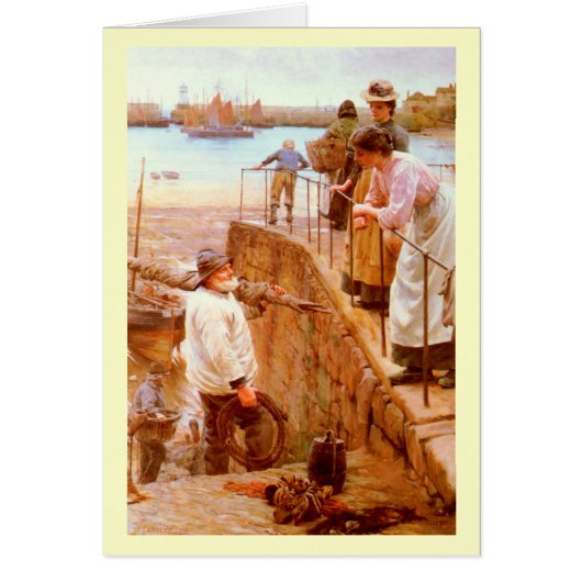 Walter Langley, Between the Tides (1901) Victorian Cards (Front)