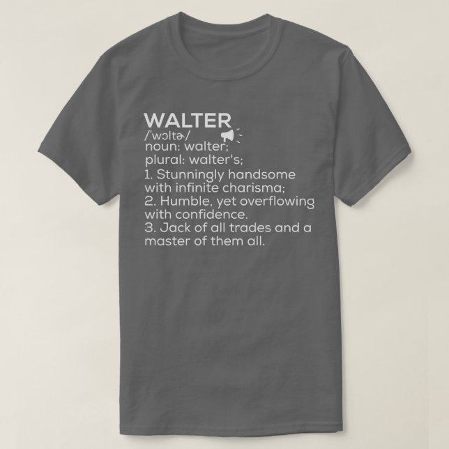 Walter Name Definition Walter Meaning Walter Name  T-Shirt (Design Front)