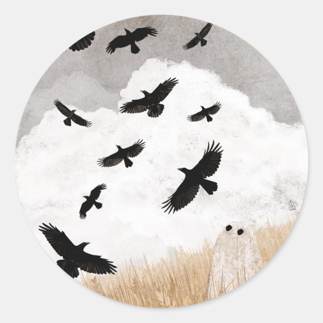Walter & The Crows Classic Round Sticker (Front)