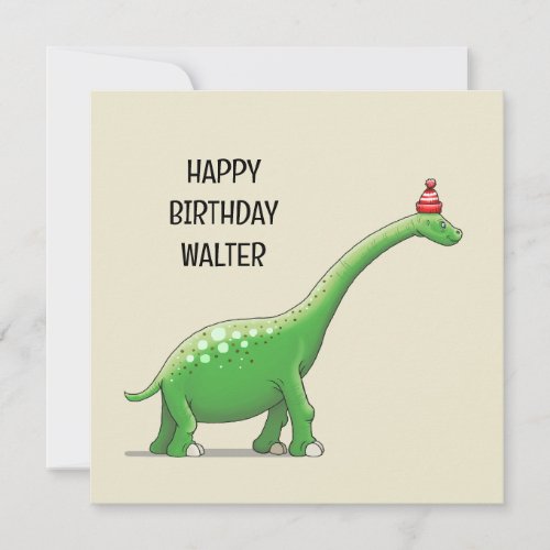 Walter the Dinosaur Birthday Card