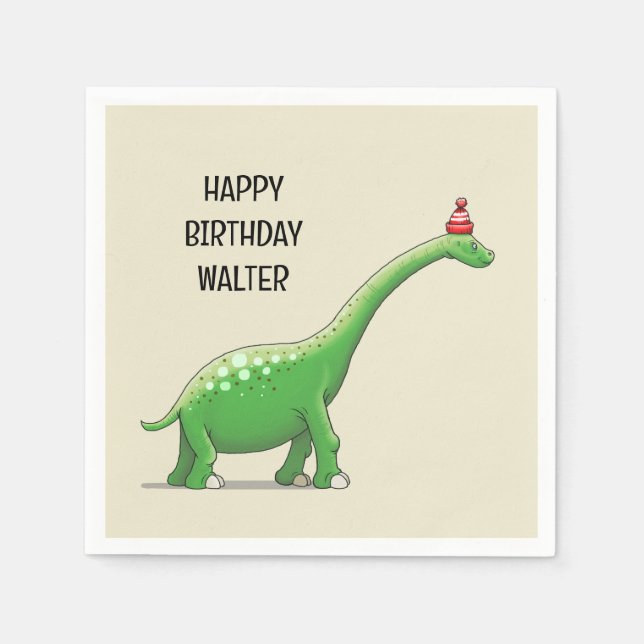 Walter the Dinosaur Napkins (Front)