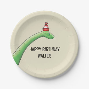 Walter the Dinosaur Paper Plates