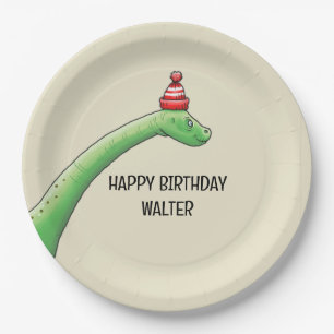 Walter the Dinosaur Paper Plates