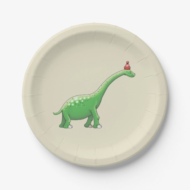 Walter the Dinosaur Paper Plates (Front)
