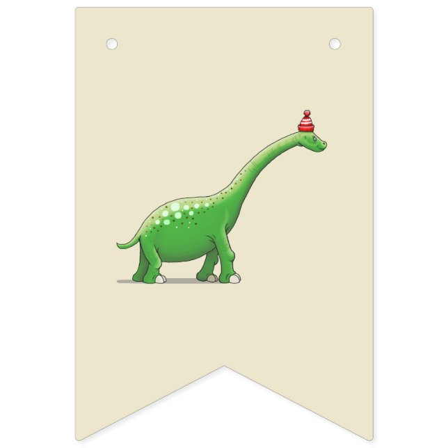 Walter the Green Dinosaur Bunting Flags (First Flag)