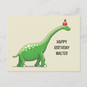 Walter the Long Neck Dinosaur Postcard