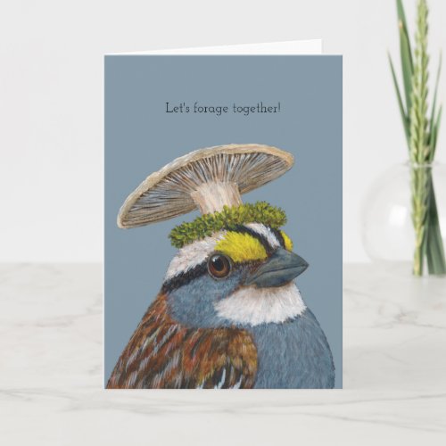 Walter the sparrow foraging card