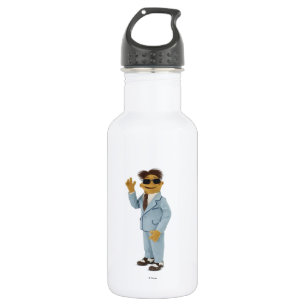 Walter wearing sunglasses water bottle