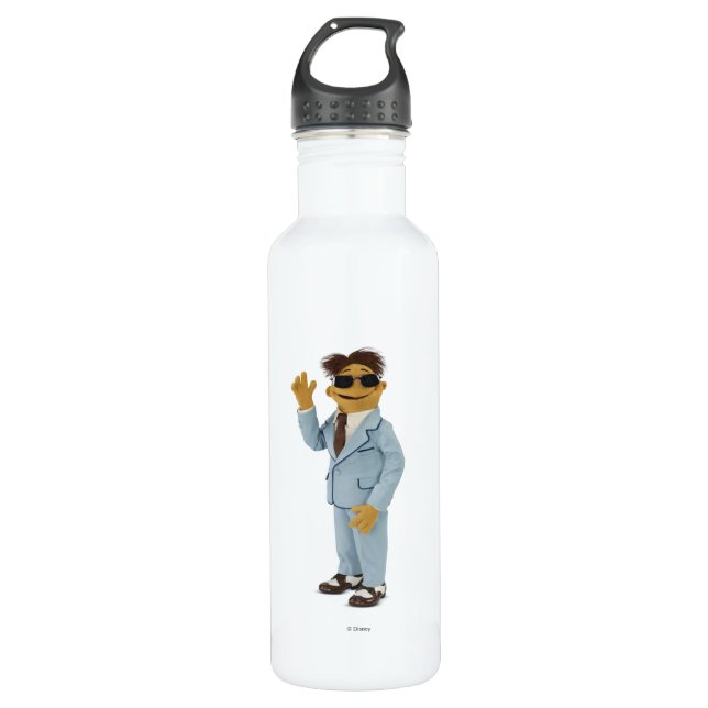Walter wearing sunglasses water bottle (Front)
