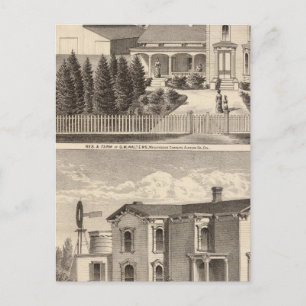 Walters, Crowell residences, farm Postcard