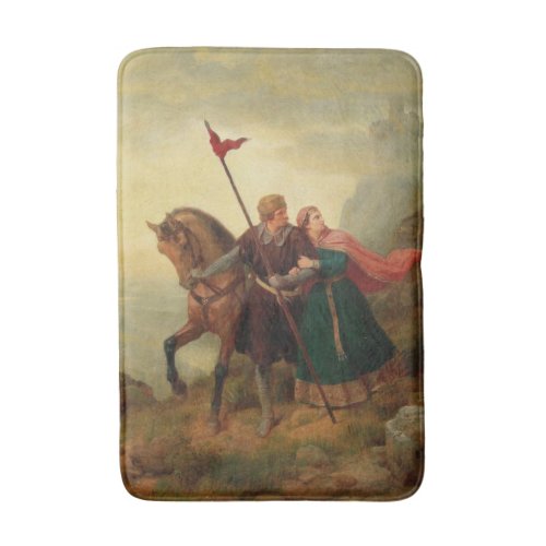 Walther and Hildegund Fleeing with their Horse Bath Mat