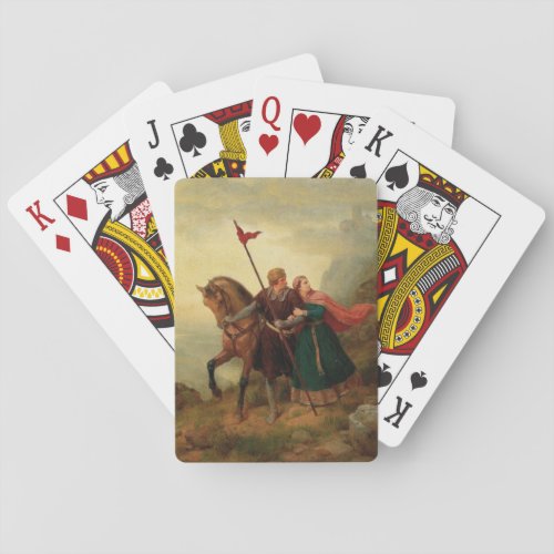 Walther and Hildegund Fleeing with their Horse Playing Cards