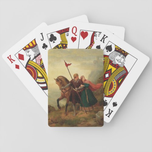 Walther and Hildegund Fleeing with their Horse Poker Cards