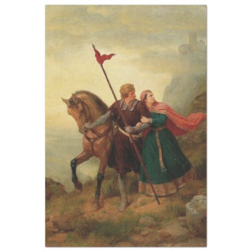 Walther and Hildegund Fleeing with their Horse Tissue Paper