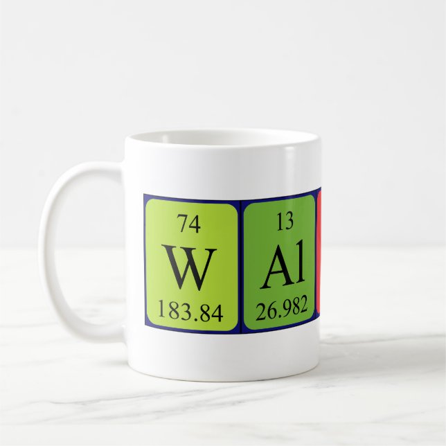Walther periodic table name mug (Left)