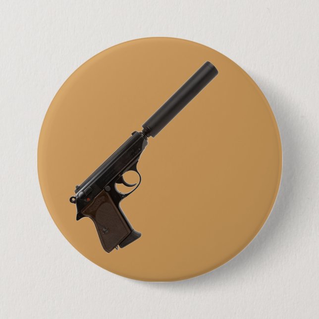 Walther PPK semi-automatic Pinback Button (Front)