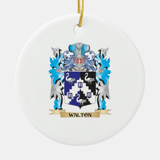 Walton Coat of Arms - Family Crest Ceramic Ornament (Front)