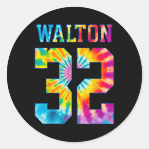 Walton Tie Dye 32 Walton Classic Round Sticker