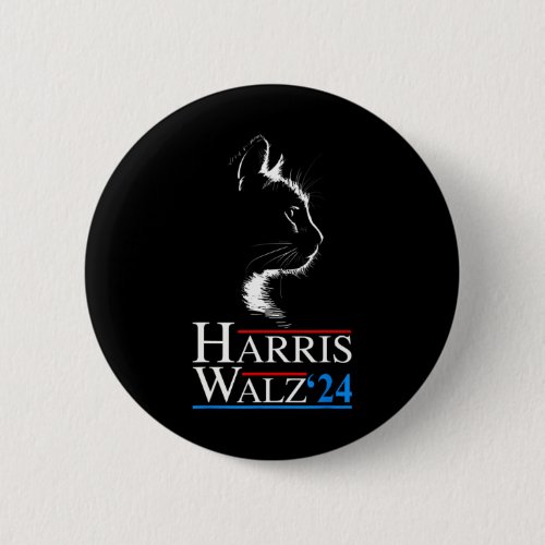 Waltz 2024 Cat Election Kamala Harris Tim Walz 202 Button