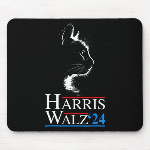 Waltz 2024 Cat Election Kamala Harris Tim Walz 202 Mouse Pad