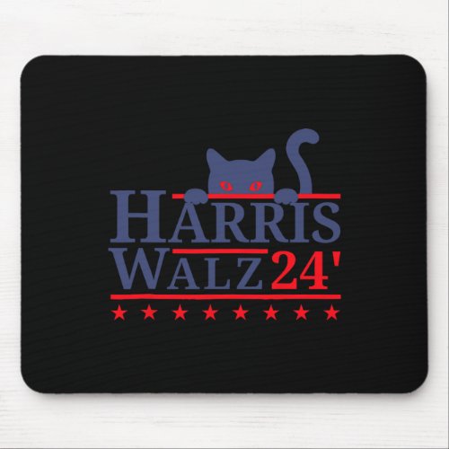 Waltz 2024 Cat Election Kamala Harris Tim Walz 202 Mouse Pad