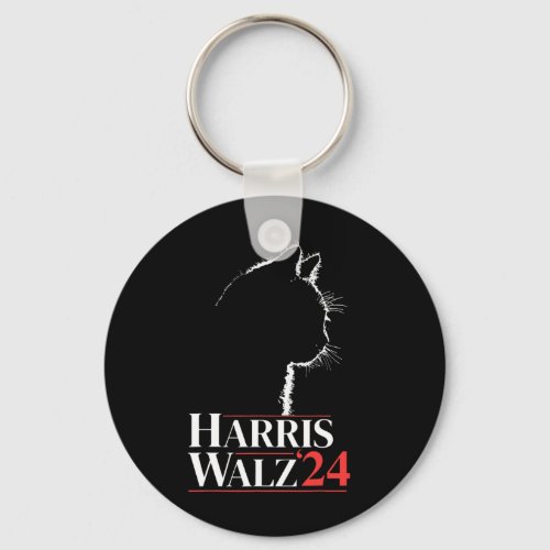 Waltz 2024 Election Cat Lady Kamala Harris Tim Wal Keychain