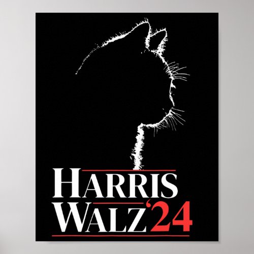 Waltz 2024 Election Cat Lady Kamala Harris Tim Wal Poster