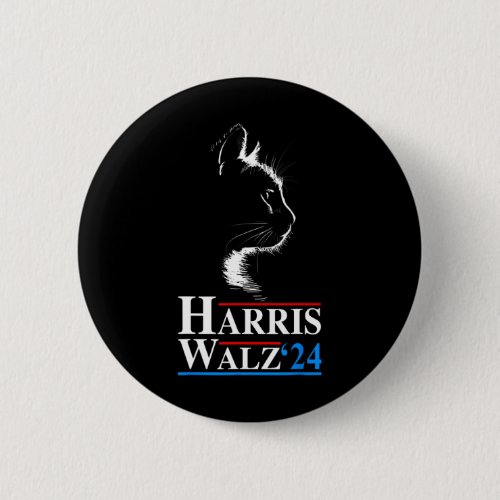 Waltz 2024 Election Funny Cat Kamala Harris Tim Wa Button