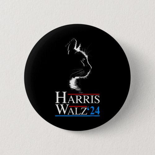 Waltz 2024 Election Funny Cat Kamala Harris Tim WA Button