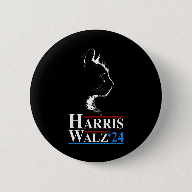 Waltz 2024 Election Kamala Harris Tim Waltz 2024 1 Button (Front)