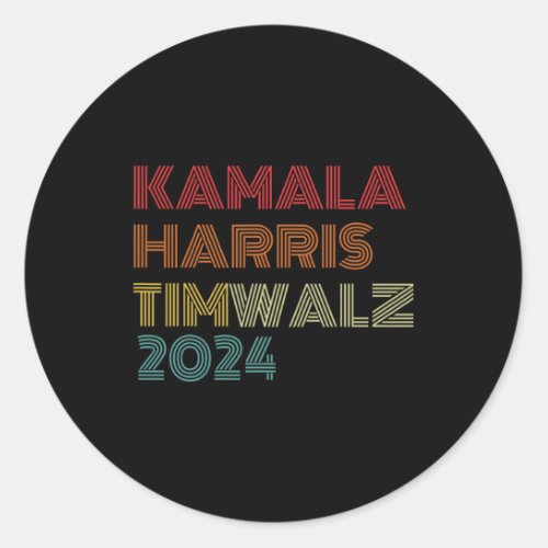 Waltz 2024 Election Kamala Harris Tim Waltz 2024 1 Classic Round Sticker