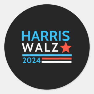 Waltz 2024 Election Kamala Harris Tim Waltz 2024 1 Classic Round Sticker
