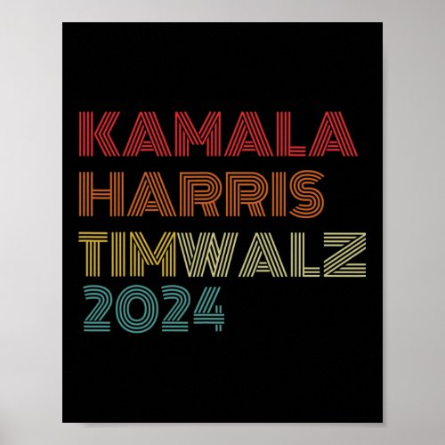 Waltz 2024 Election Kamala Harris Tim Waltz 2024 1 Poster